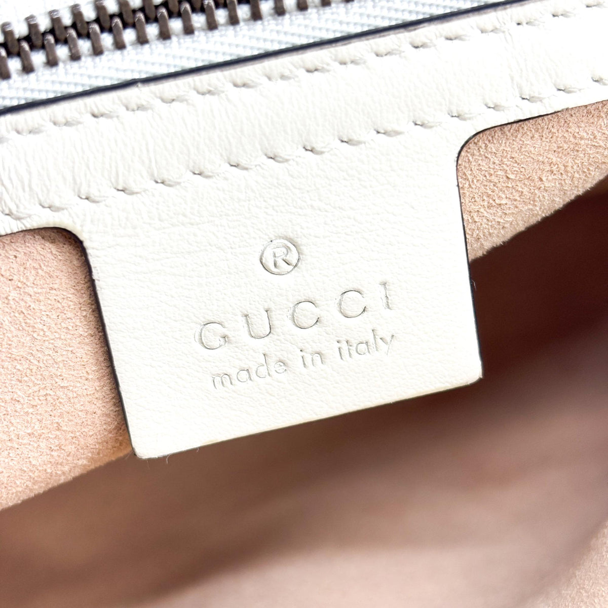 Gucci Gg Marmont Patent White Leather Shoulder Bag Bag (Pre-Owned)