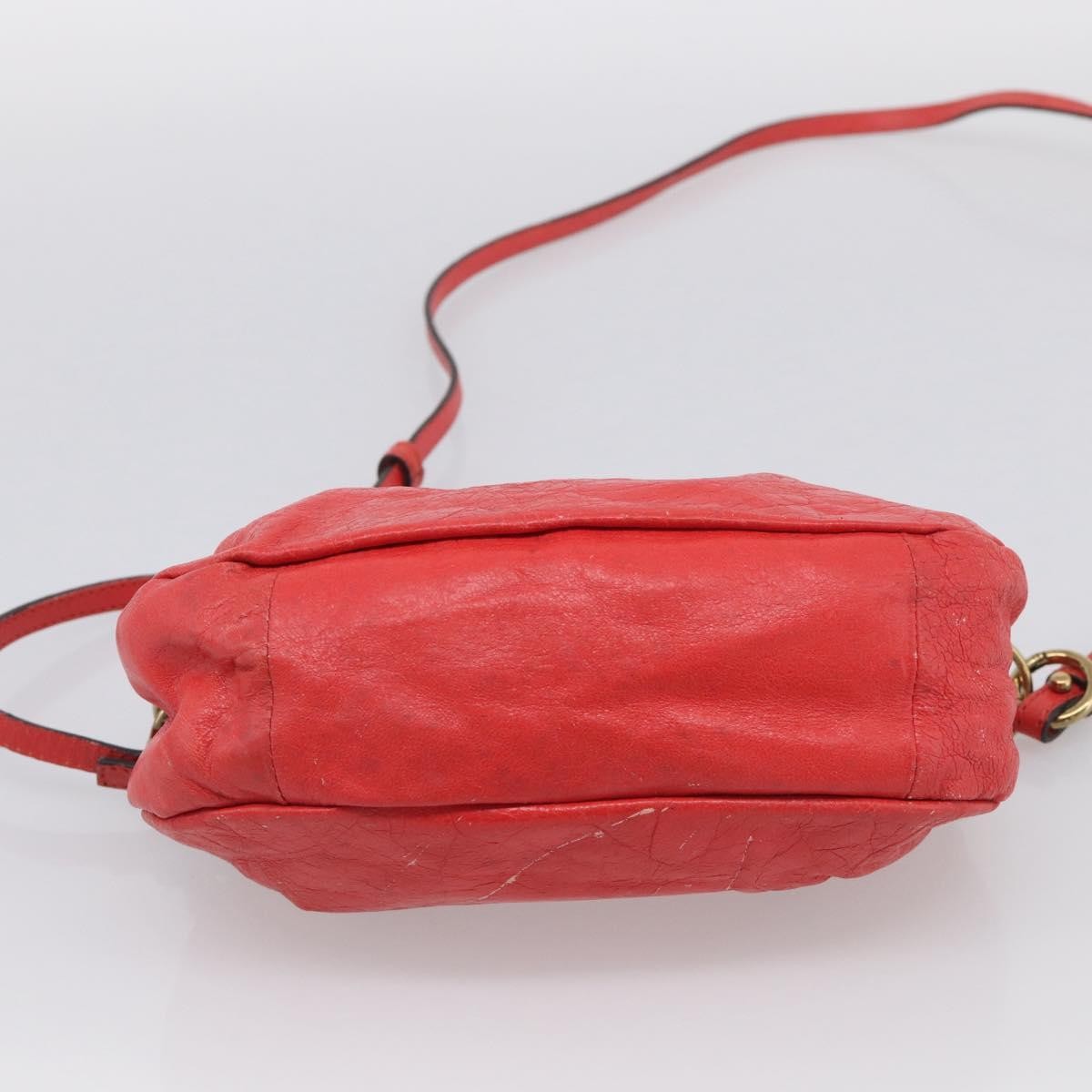 Chloe 2Way Shoulder Bag Leather Red Leather Shoulder Bag Bag (Pre-Owned)