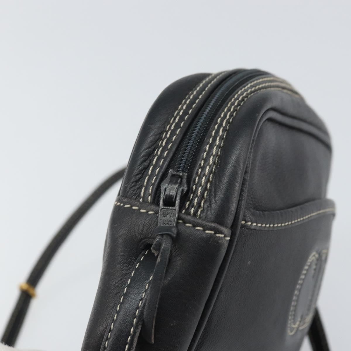 Christian Dior Cd Shoulder Bag Leather Navy Leather Shoulder Bag Bag (Pre-Owned)