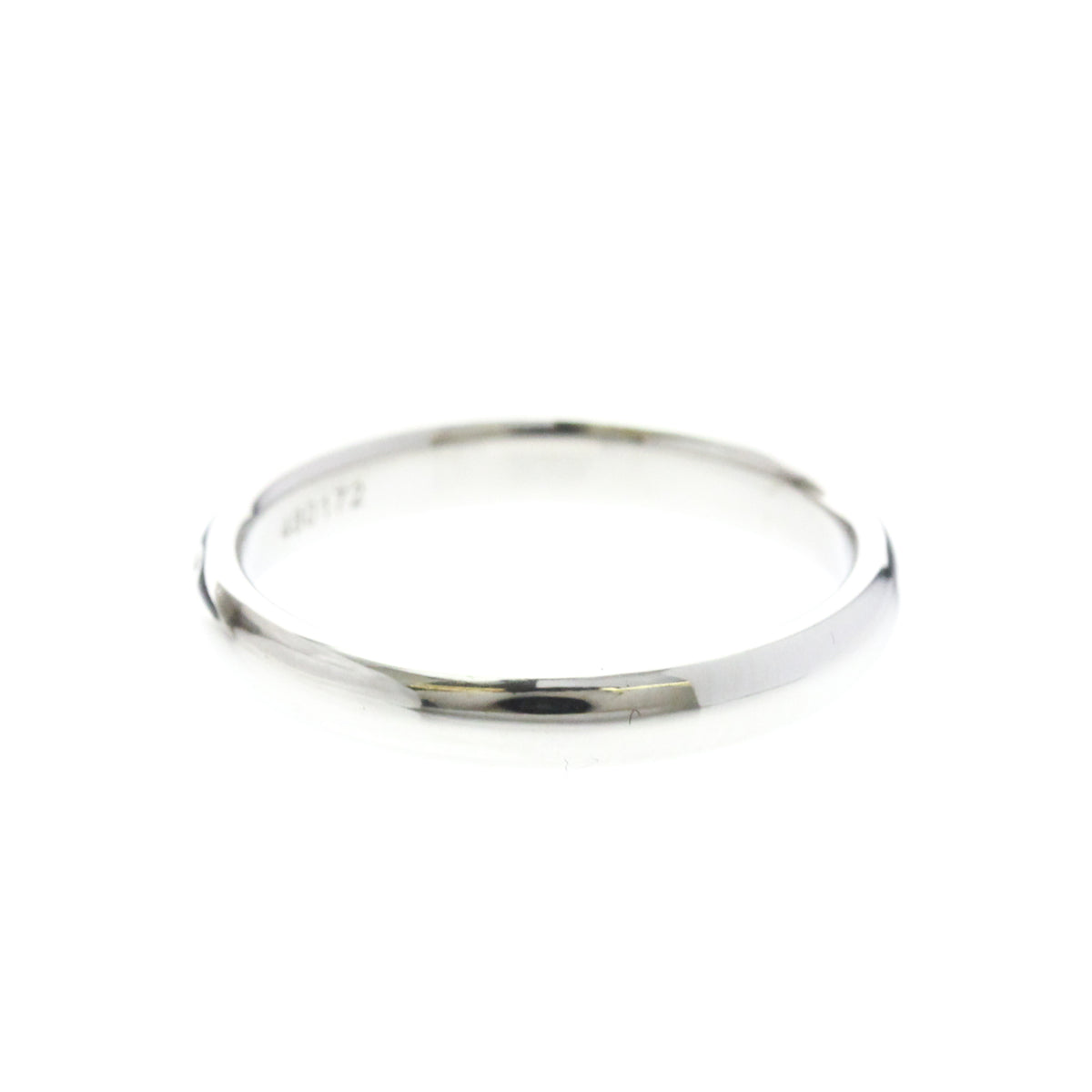Harry Winston Single Diamond Band Platinum With Diamond Silver Platinum Ring Jewelry (Pre-Owned)