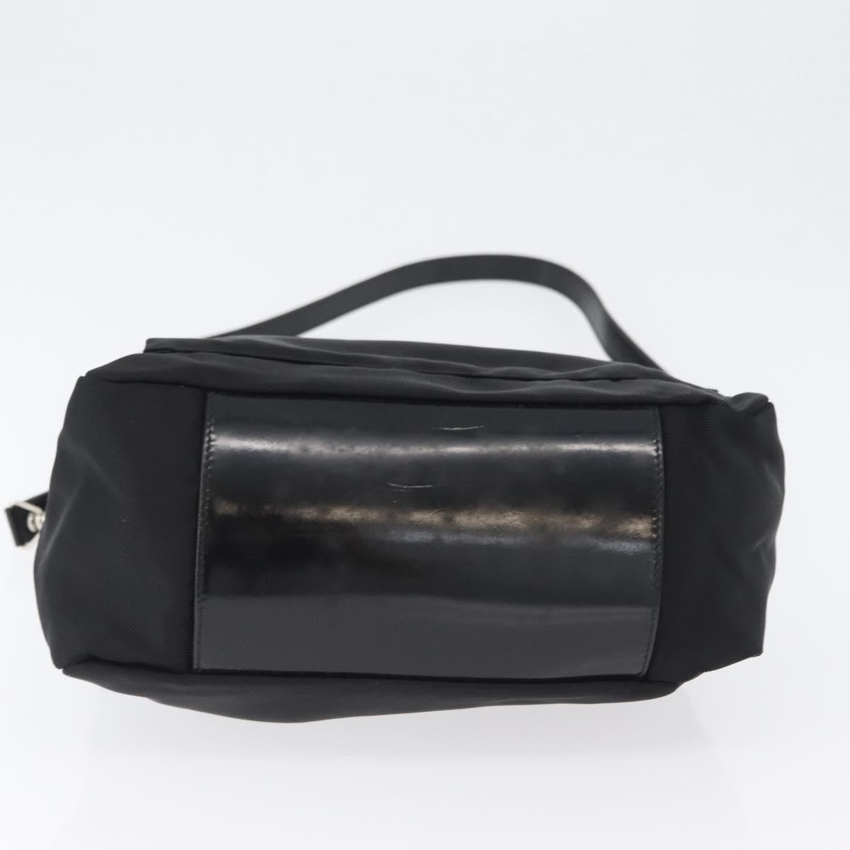 Gucci Vintage Bamboo Shoulder Nylon Black Nylon Shoulder Bag Bag (Pre-Owned)