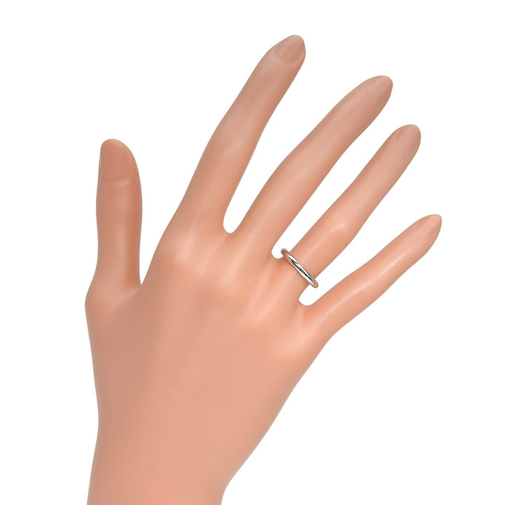 Cartier 1895 Wedding Band Platinum Silver Platinum Ring Jewelry (Pre-Owned)