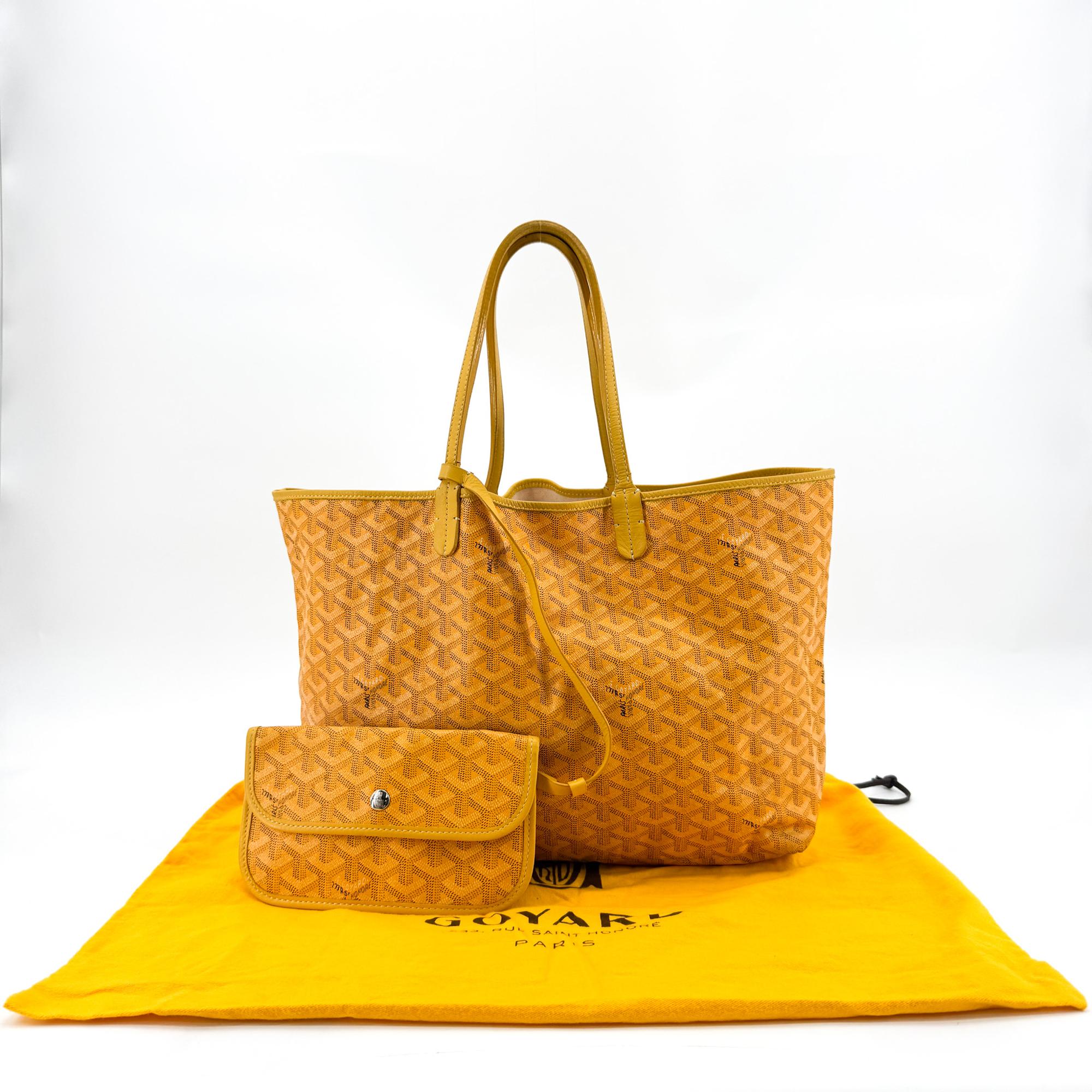 Goyard Saint Louis Tote Coated Canvas Yellow Canvas Tote Bag Bag (Pre-Owned)