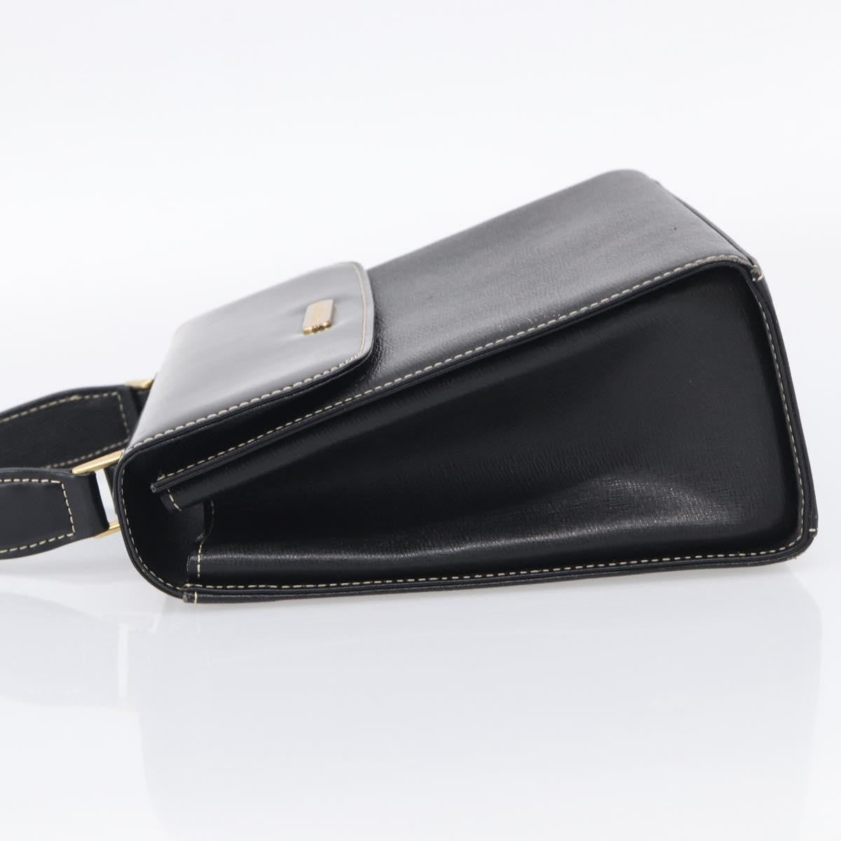 Burberry Handbag Leather Black Leather Handbag (Pre-Owned)