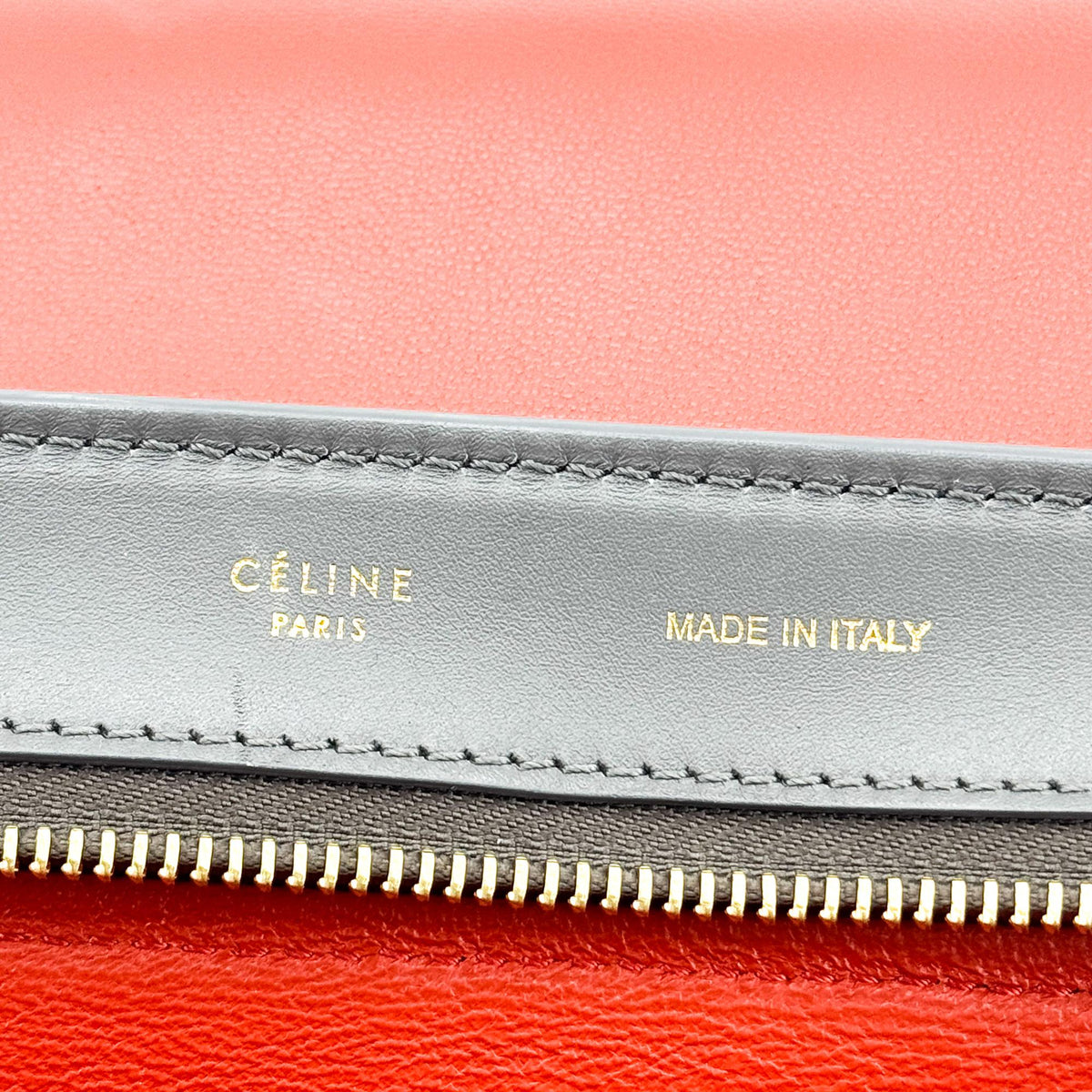 Celine Tricolor Trapeze Leather Navy Leather Handbag (Pre-Owned)