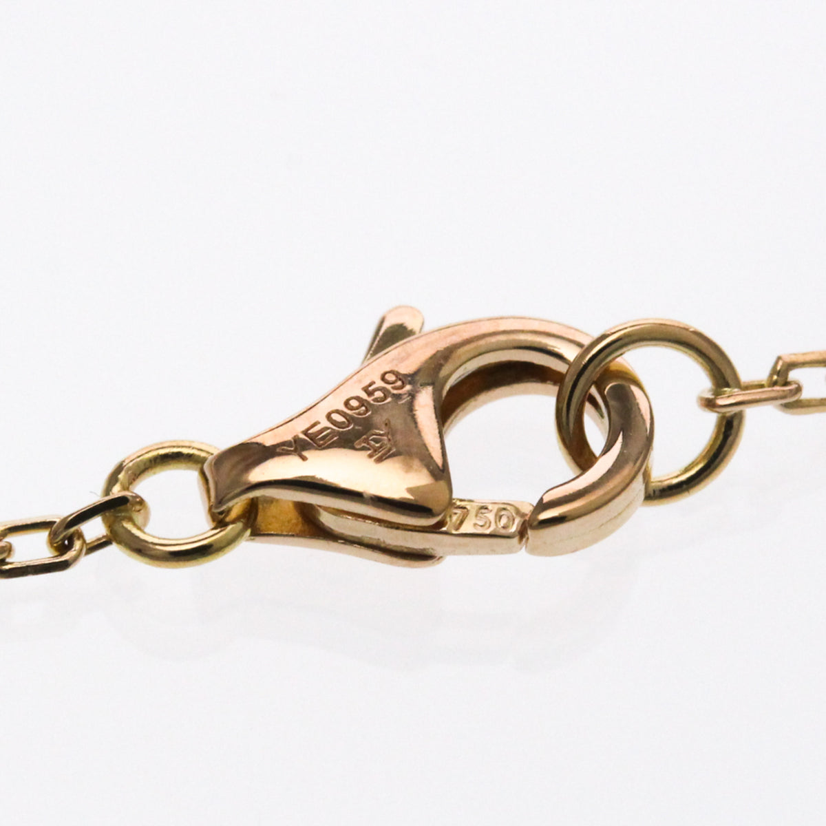 Cartier Trinity De Cartier Heart Pendant 18K Tricolor Gold With Diamonds Gold Gold Necklace Jewelry (Pre-Owned)