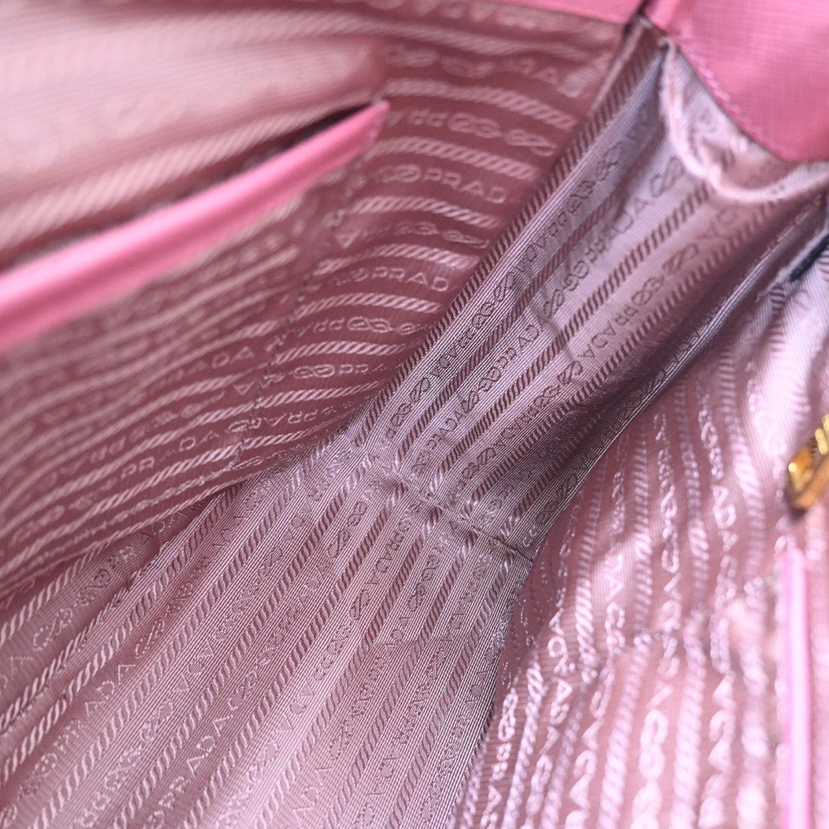 Prada Double Zip Lux Convertible Tote Saffiano Leather Pink Leather Tote Bag Bag (Pre-Owned)