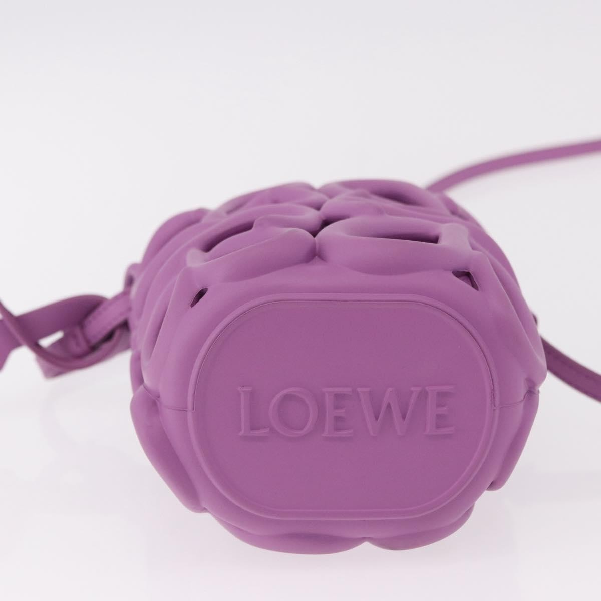 Loewe Anagram Inflated Pocket Canvas And Silicon Purple Canvas Crossbody Bag Bag (Pre-Owned)