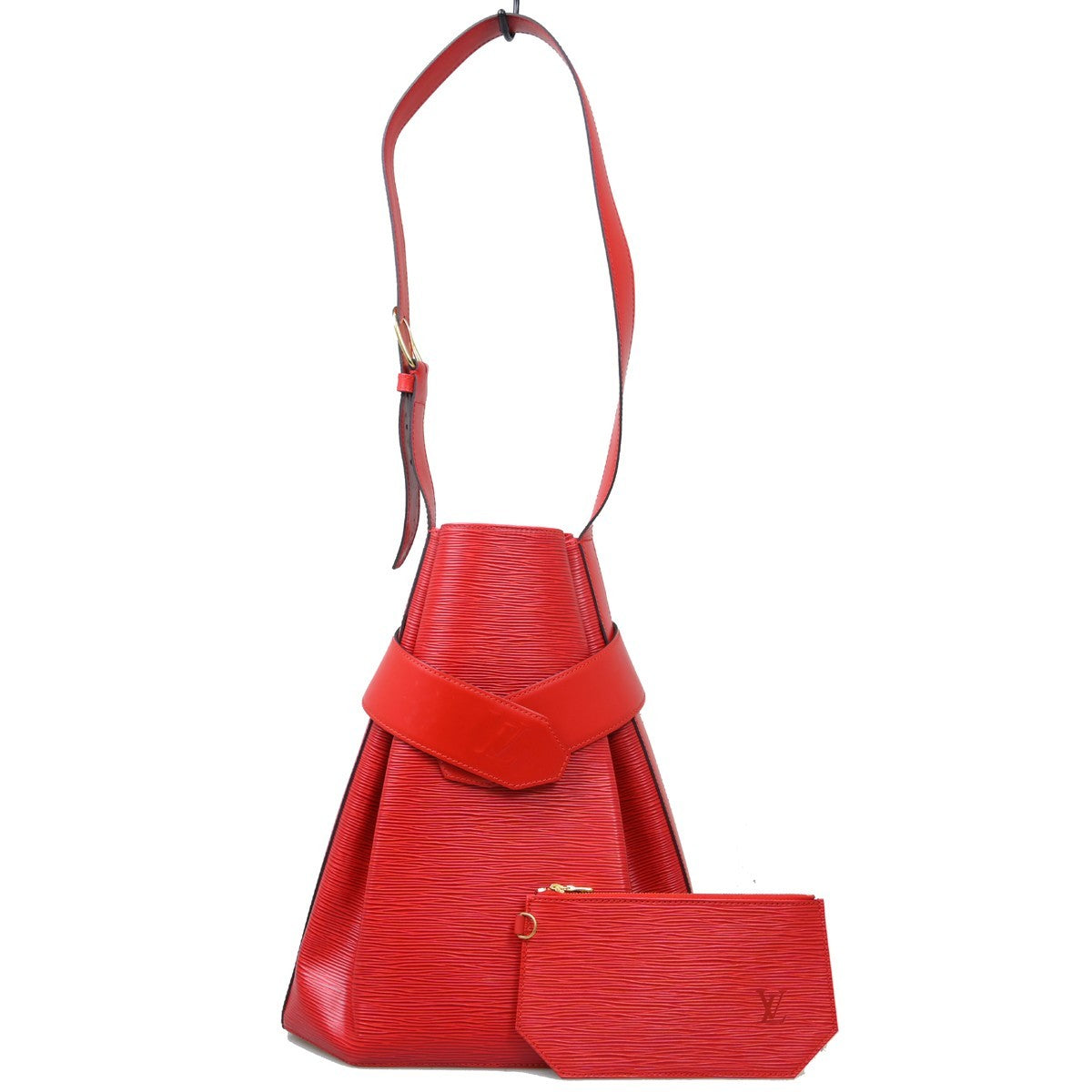 Louis Vuitton Vintage Sac D'epaule Handbag Epi Red Leather Shoulder Bag Bag (Pre-Owned)