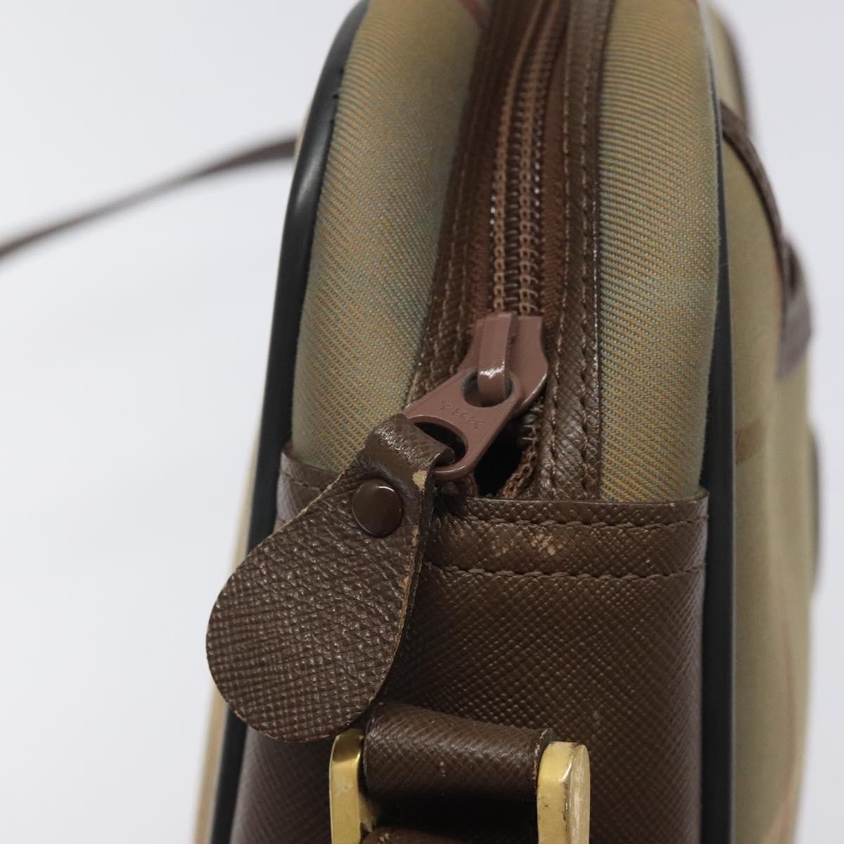 Burberry Nova Check Canvas And Leather Beige Canvas Shoulder Bag Bag (Pre-Owned)