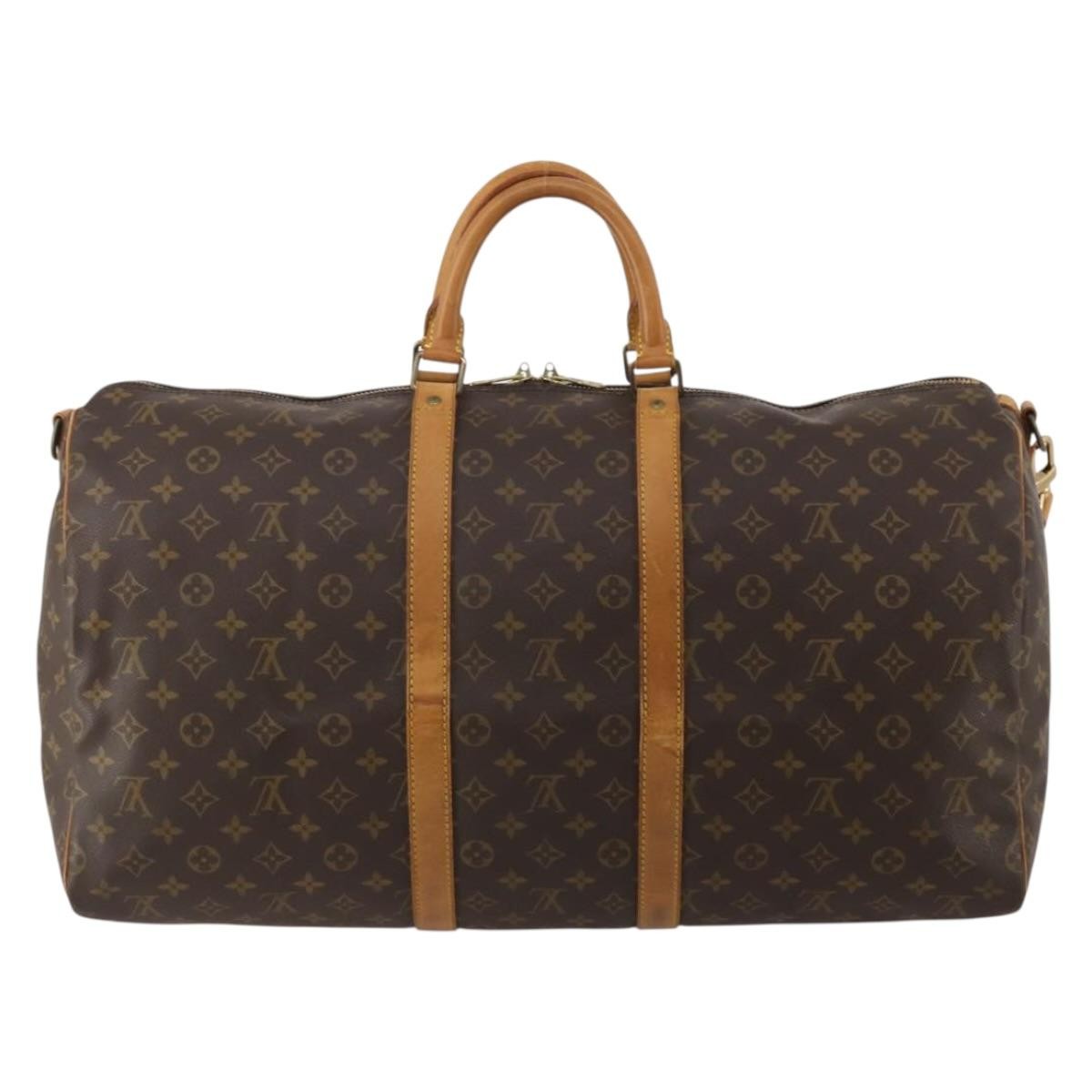 Louis Vuitton Keepall Bandoulière Canvas Brown Canvas Travel Bag Bag (Pre-Owned)