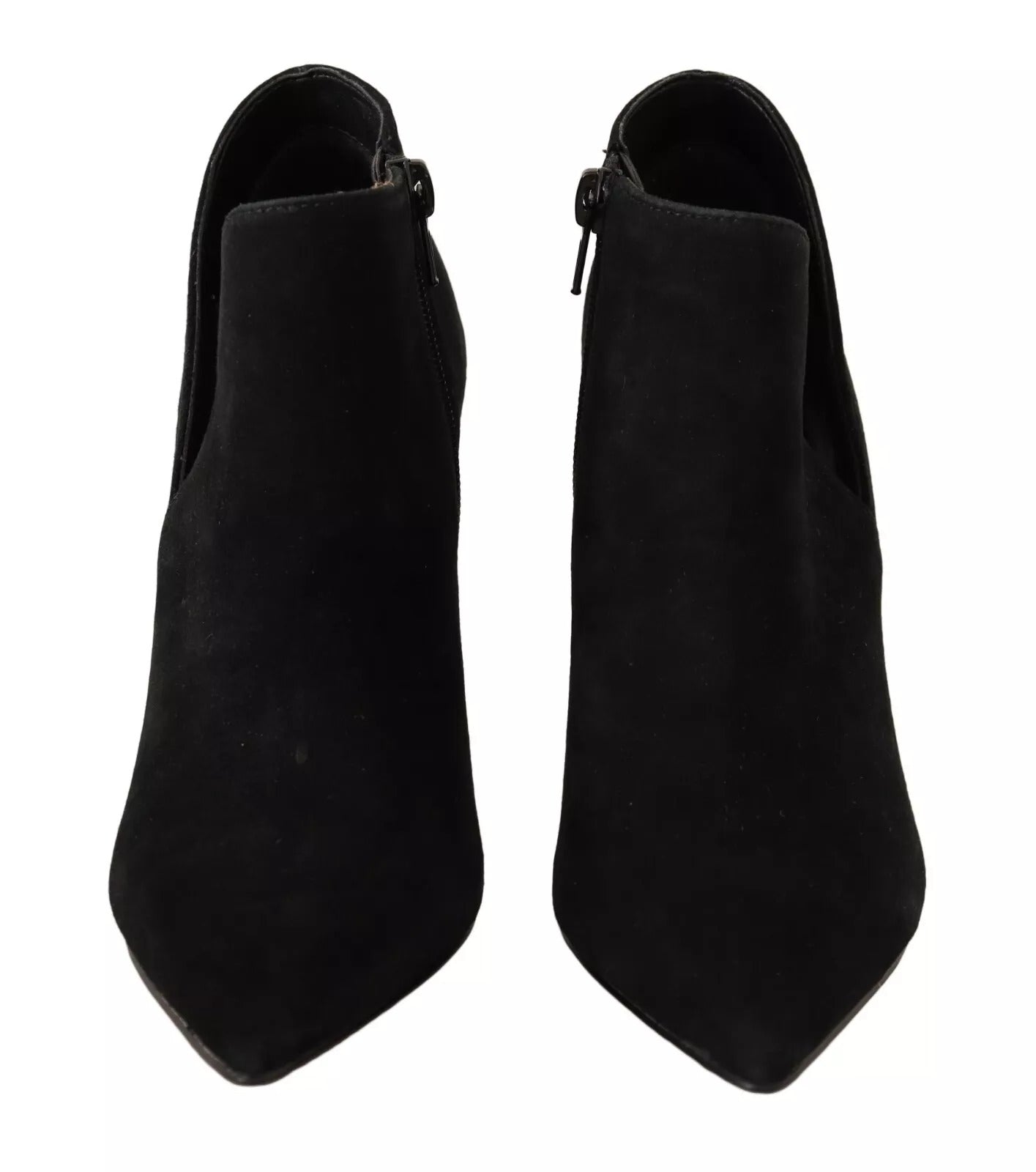 Steve Madden Black Suede Leather Stiletto Heels Boots Women's Shoes (Pre-Owned)