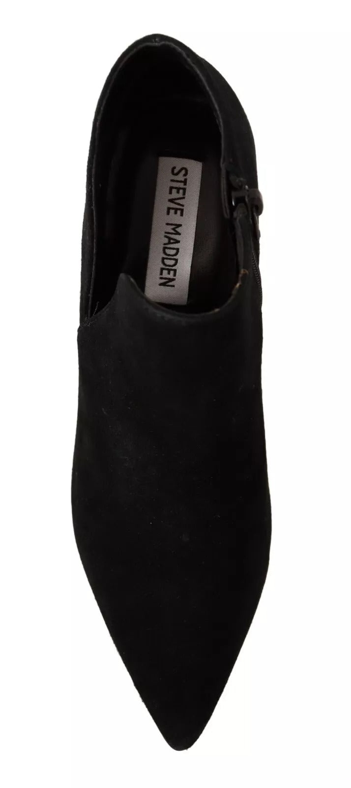 Steve Madden Black Suede Leather Stiletto Heels Boots Women's Shoes (Pre-Owned)