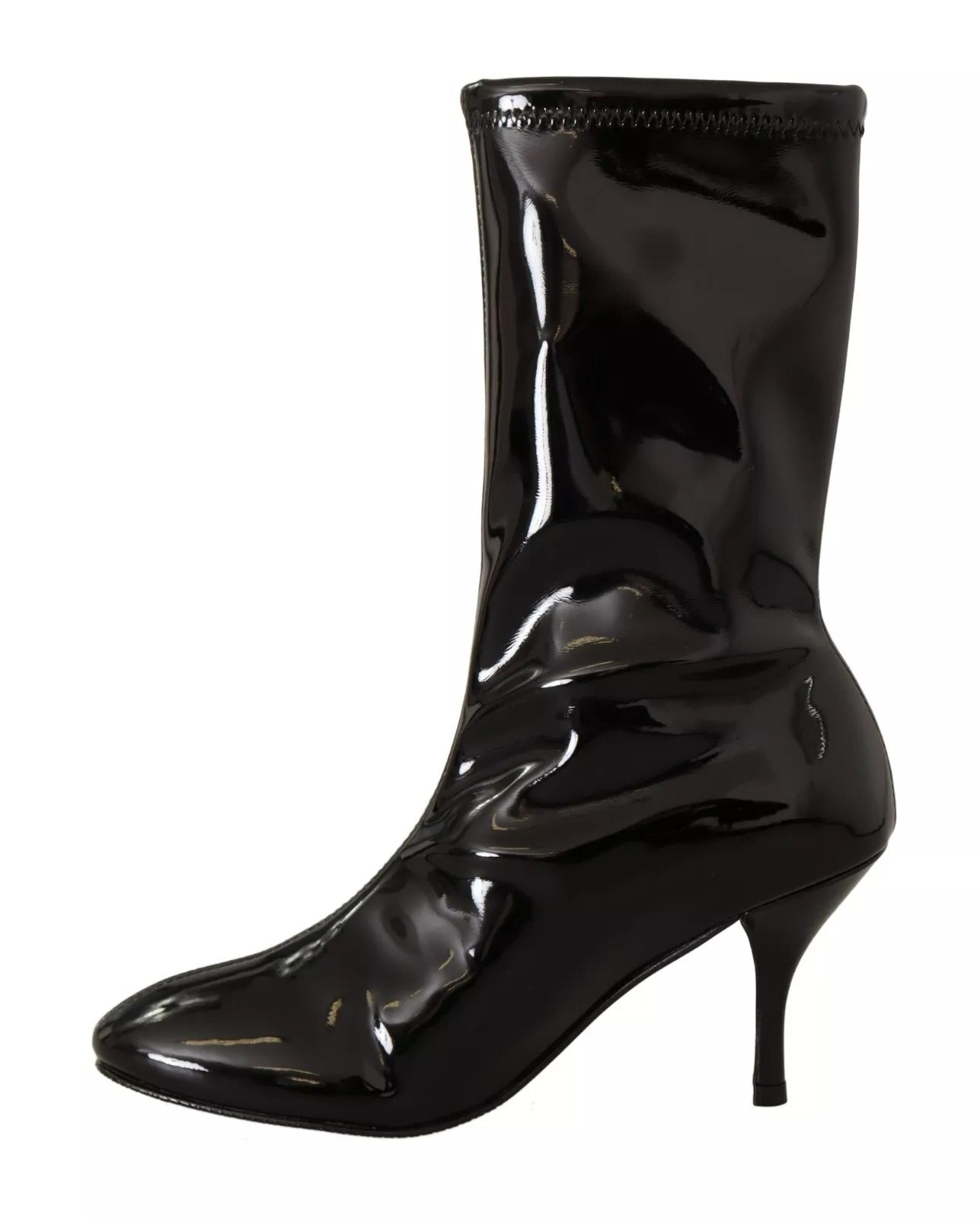 Stuart Weitzman Black Patent Leather High Heels Boots Women's Shoes (Pre-Owned)