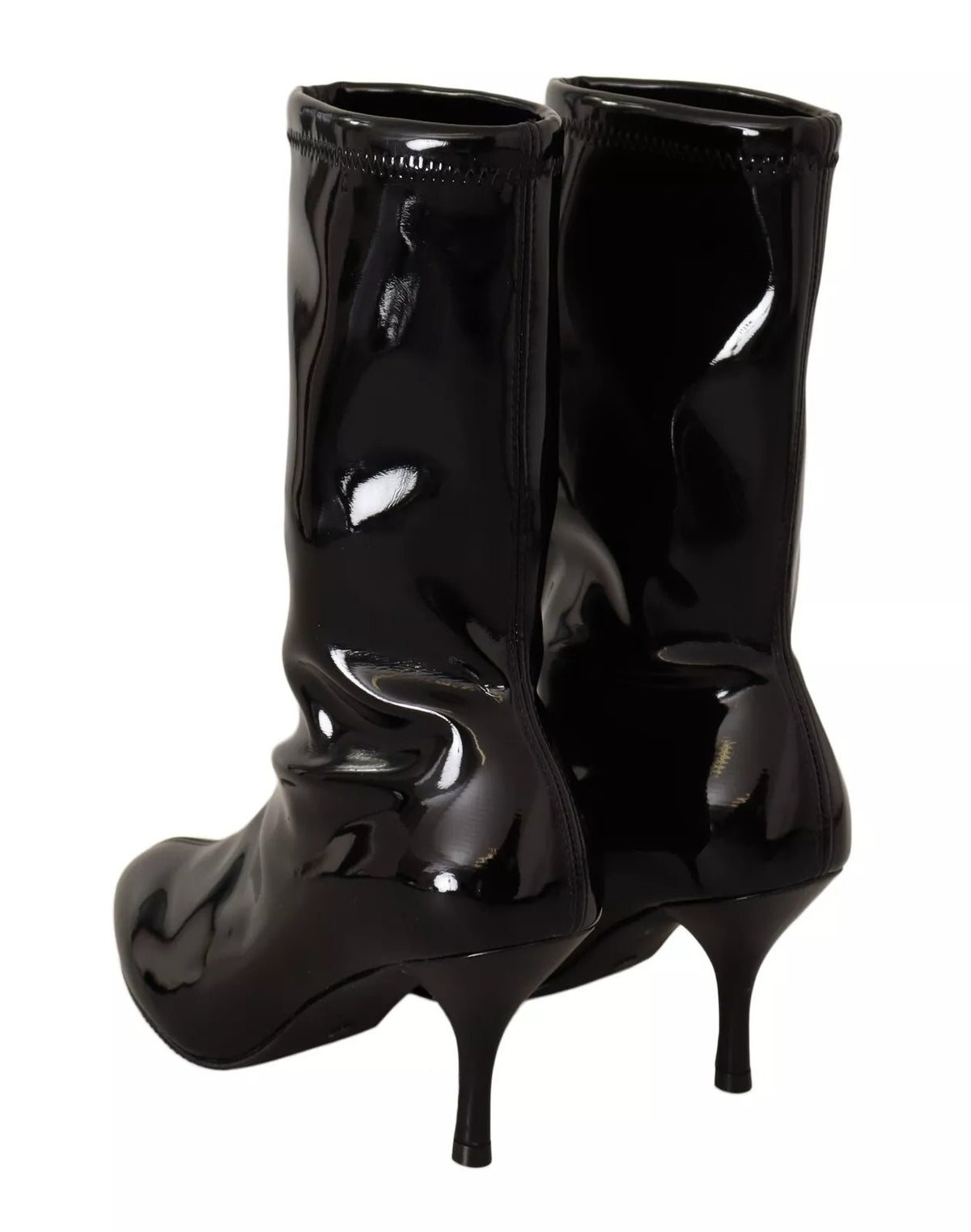 Stuart Weitzman Black Patent Leather High Heels Boots Women's Shoes (Pre-Owned)