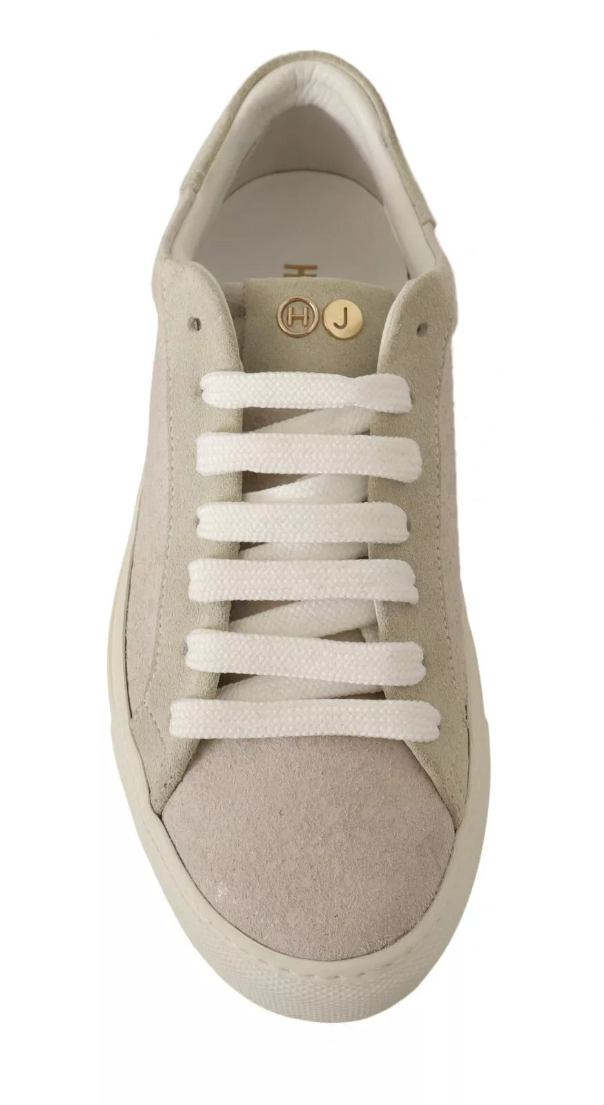 HIDE & JACK Off White Low Top Lace Up Sneakers Women's Shoes (Pre-Owned)