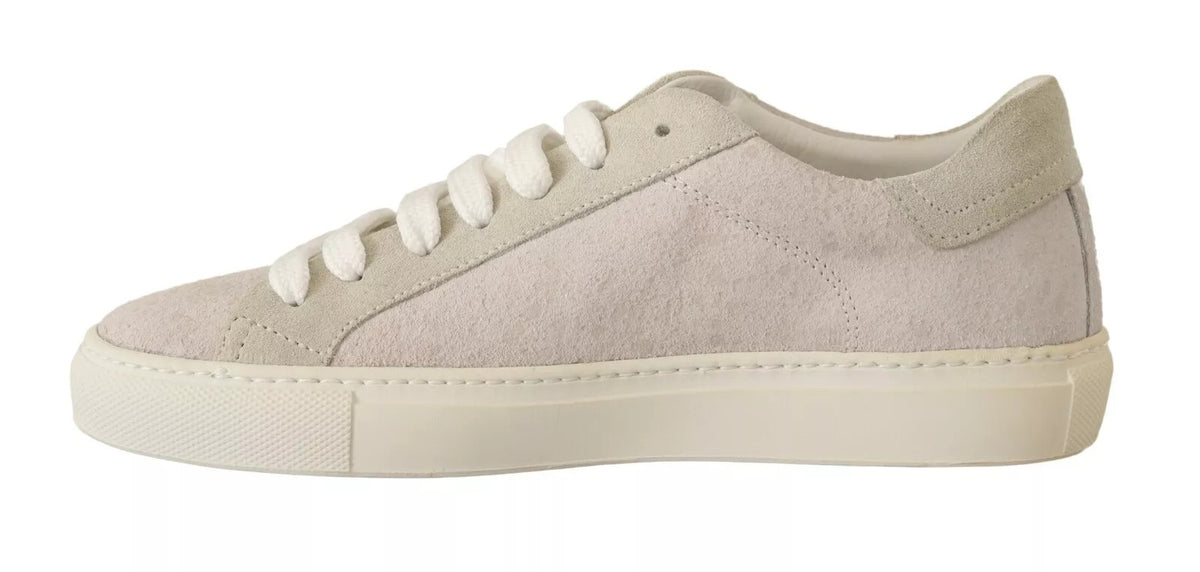 HIDE & JACK Off White Low Top Lace Up Sneakers Women's Shoes (Pre-Owned)