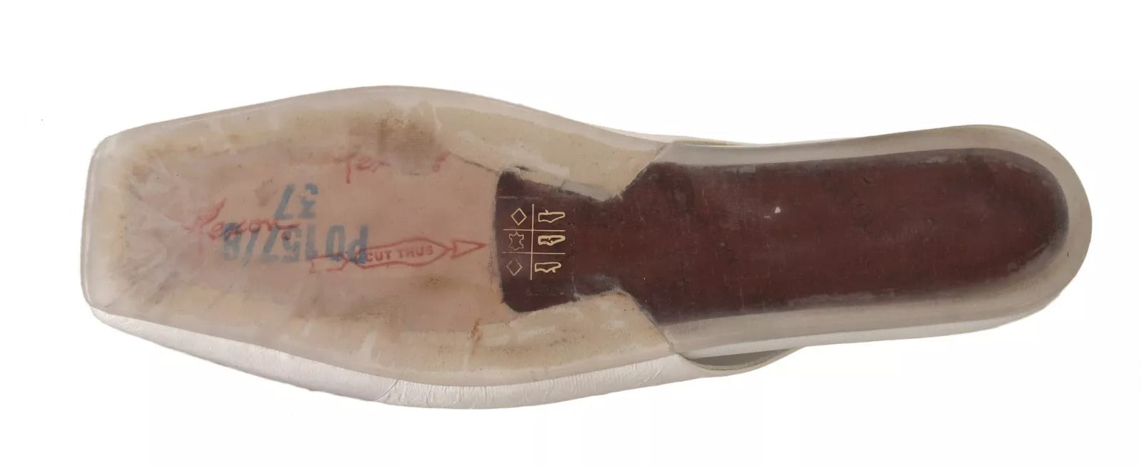 Maison Margiela White Leather Slingback Slip On Flats Women's Shoes (Pre-Owned)