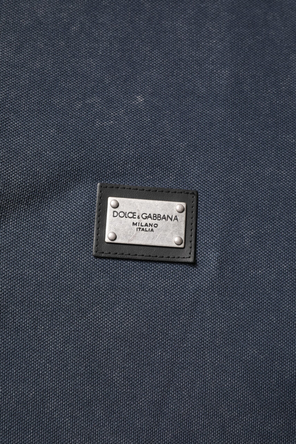 Dolce & Gabbana Black Cotton DG Logo Collared Polo Men's T-shirt