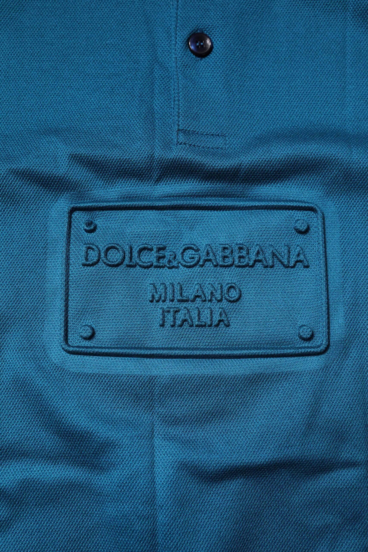 Dolce & Gabbana Blue Logo Cotton Men Polo Shirt Men's T-shirt