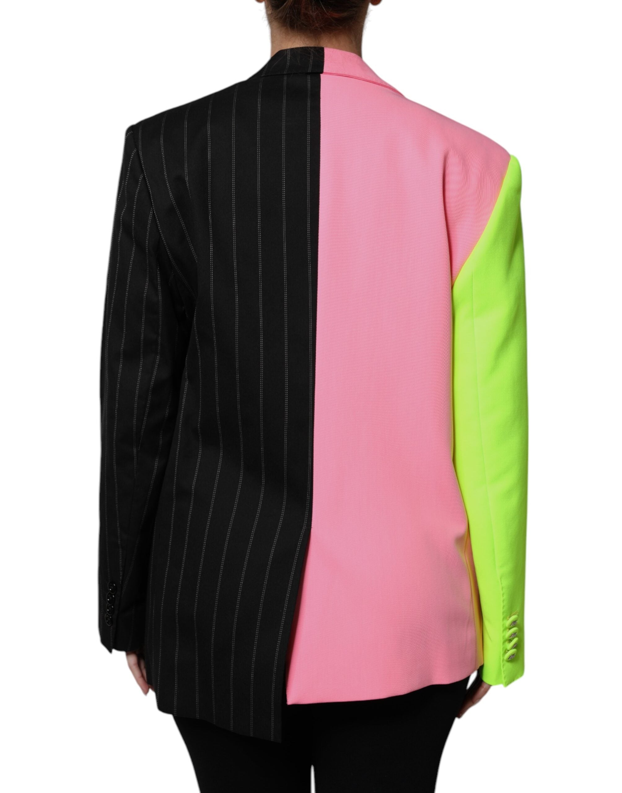 Dolce & Gabbana Multicolor Patchwork Embellished Coat Women's Jacket