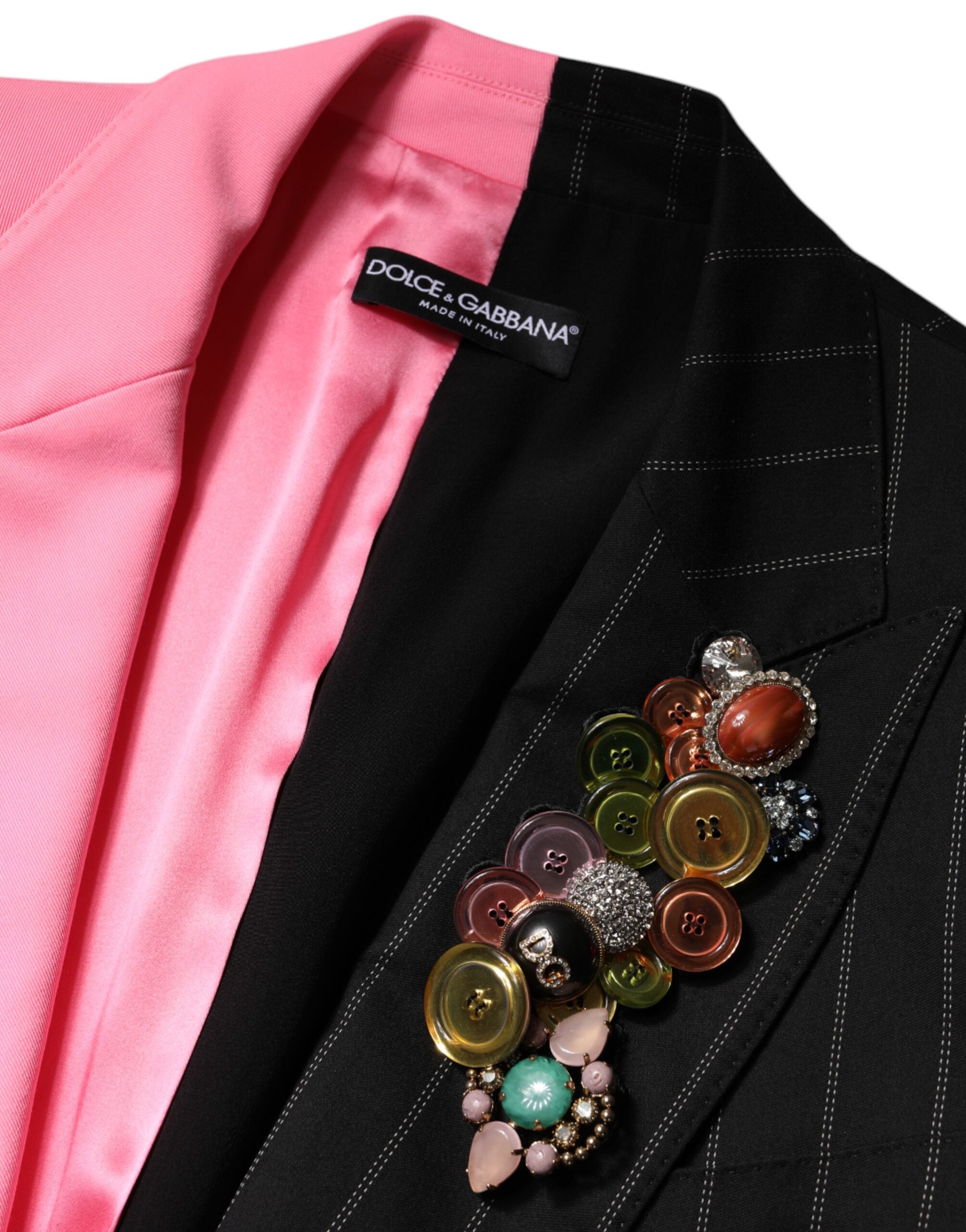 Dolce & Gabbana Multicolor Patchwork Embellished Coat Women's Jacket