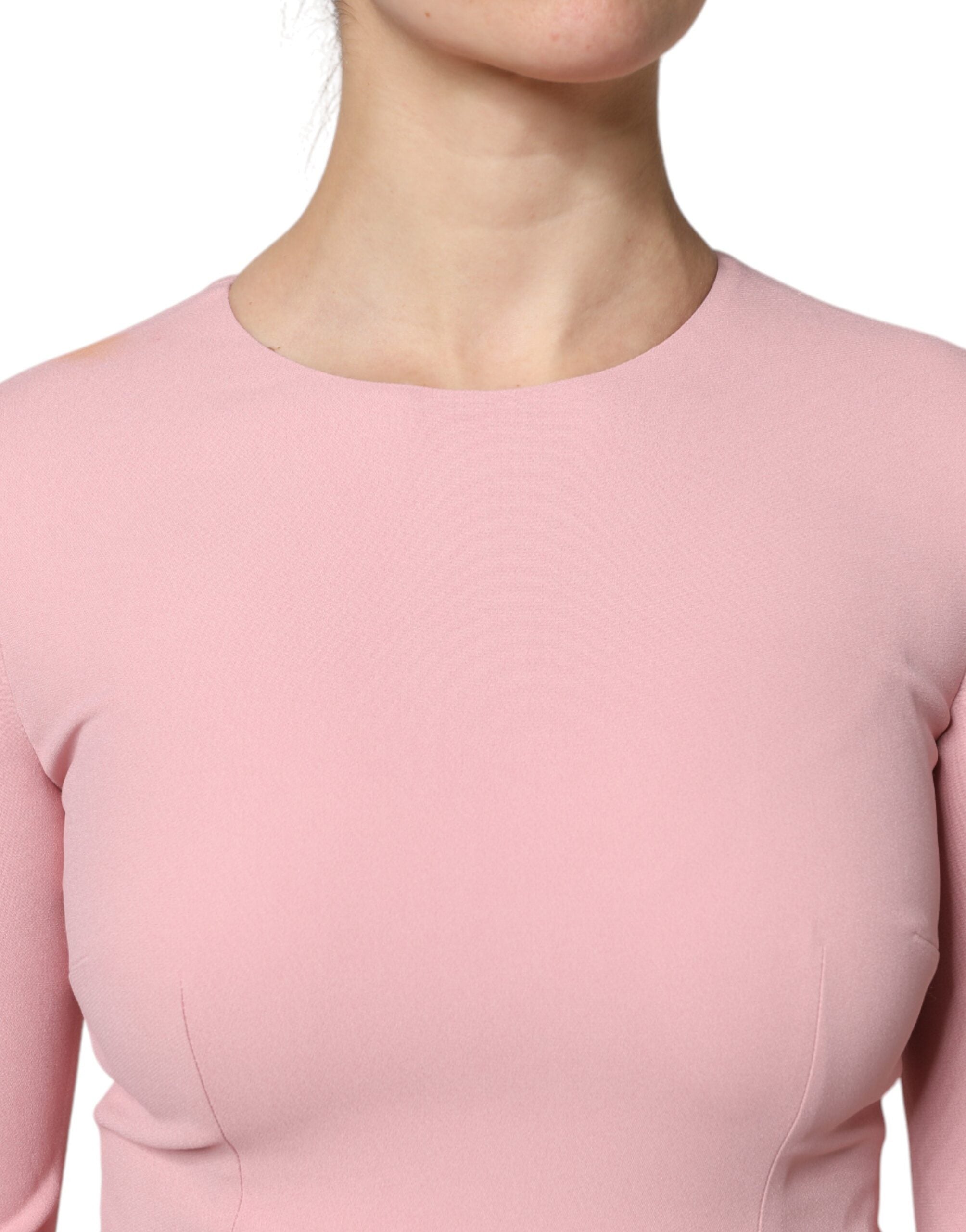 Dolce & Gabbana Pink A-line Flare Viscose 3/4 Sleeves Women's Dress (Pre-Owned)