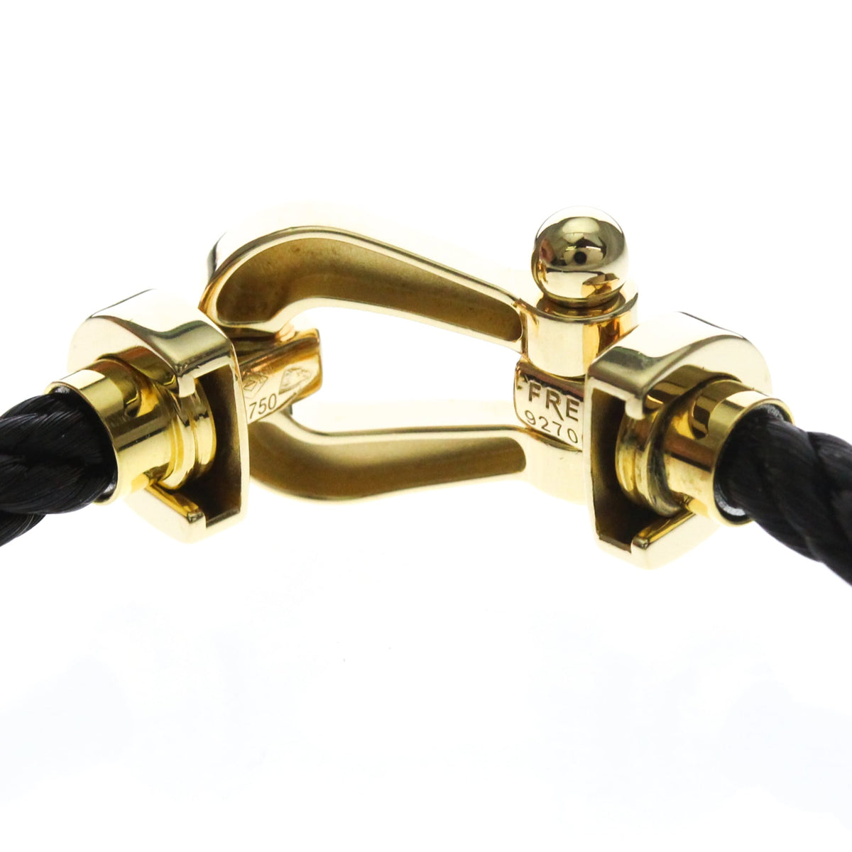 Fred Paris Force 10 Interchangeable Woven Cord And 18K Rose Gold With Diamonds Gold Yellow_Gold Bracelet Jewelry (Pre-Owned)