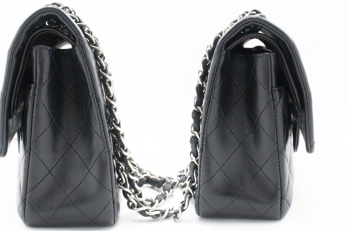 Chanel Classic Bowler Quilted Caviar Black Leather Handbag (Pre-Owned)