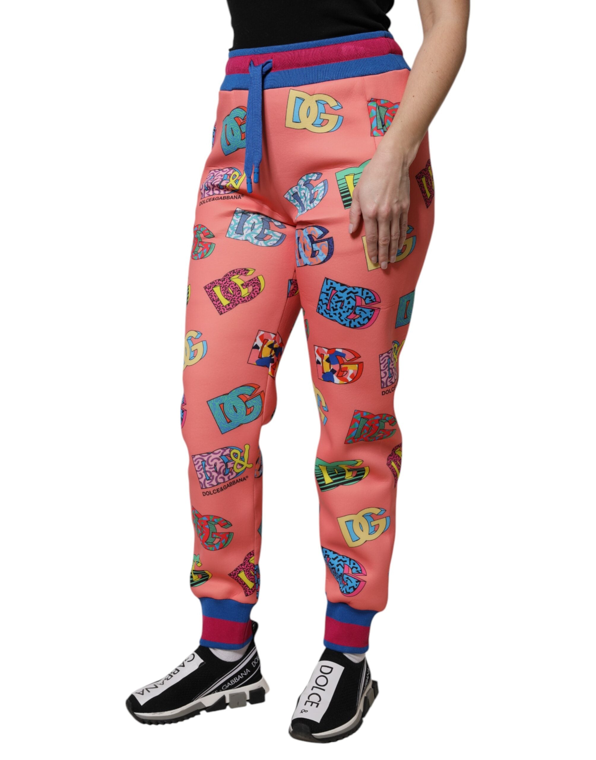 Dolce & Gabbana Pink Logo Monogram Jogger SweatWomen's Women's Pants (Pre-Owned)