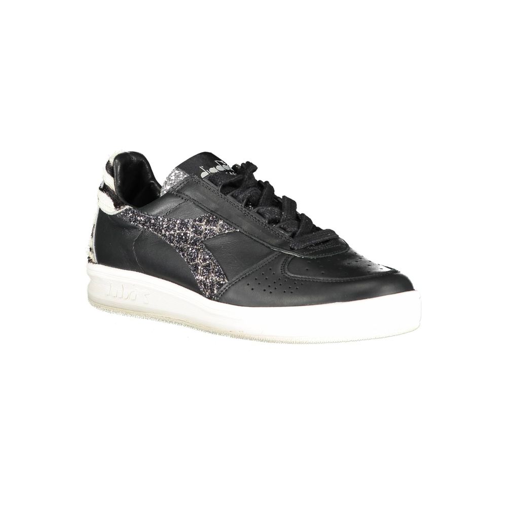 Diadora Black Leather Women Women's Sneaker