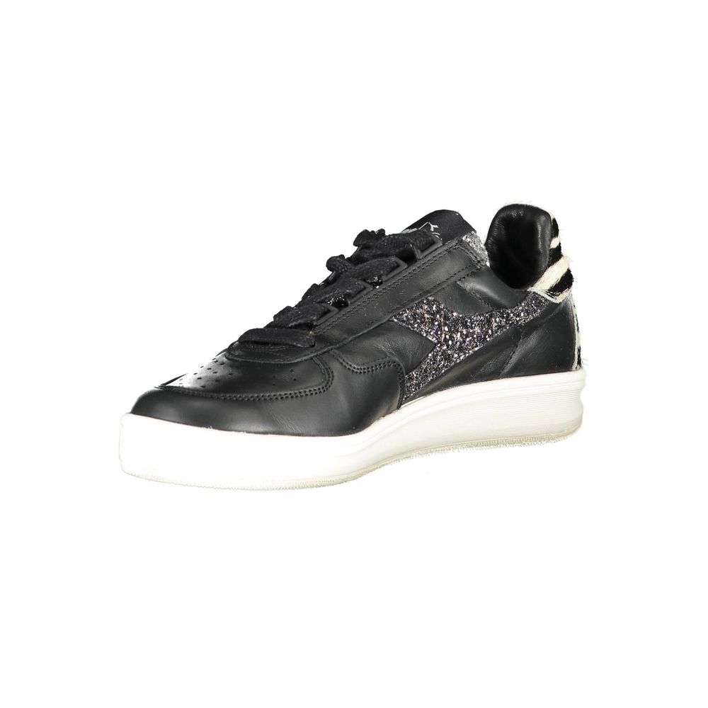 Diadora Black Leather Women Women's Sneaker