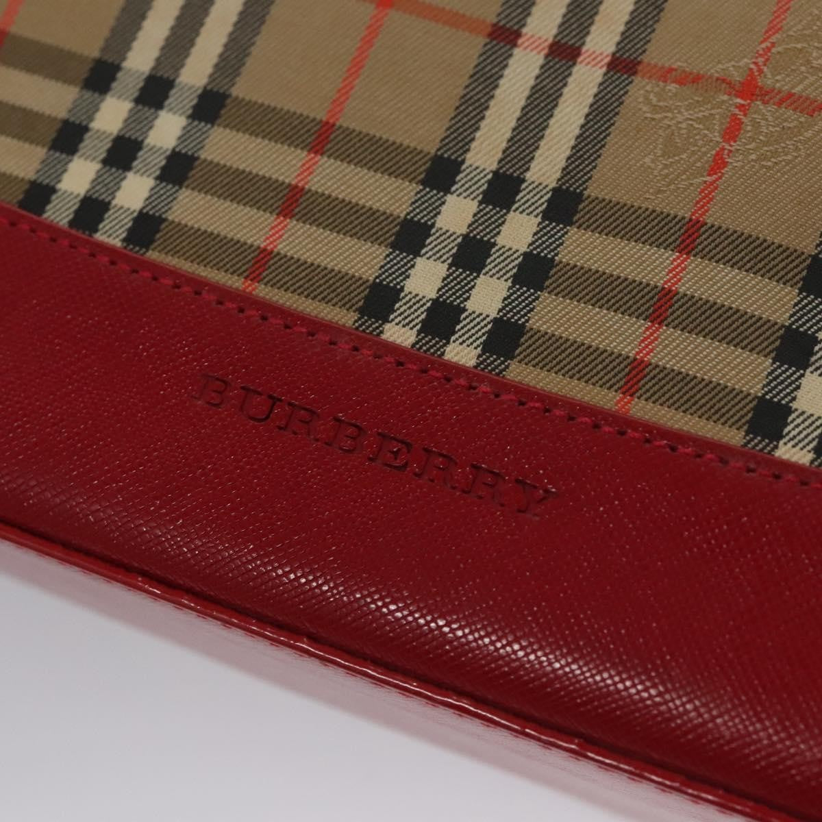 Burberry Nova Check Nova Check Canvas And Leather Beige Canvas Handbag (Pre-Owned)