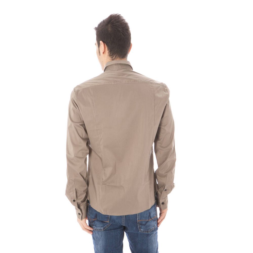 Costume National Green Cotton Men Men's Shirt