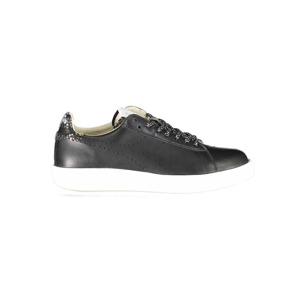 Diadora Black Leather Women Women's Sneaker