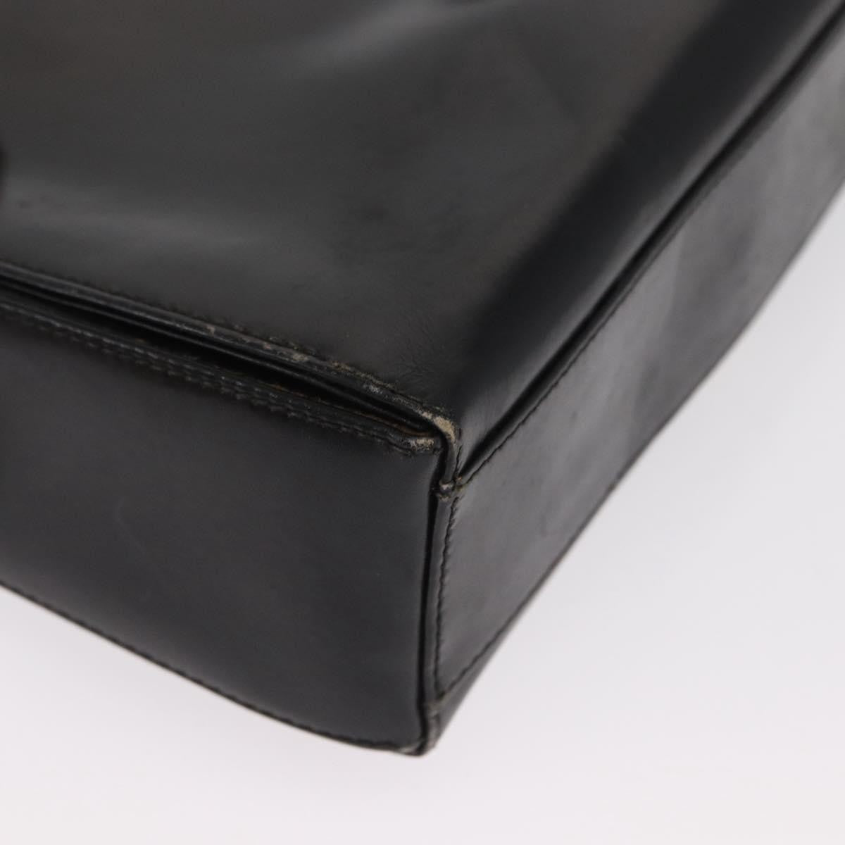 Salvatore Ferragamo Vintage Gancini Flap Leather Black Leather Shoulder Bag Bag (Pre-Owned)