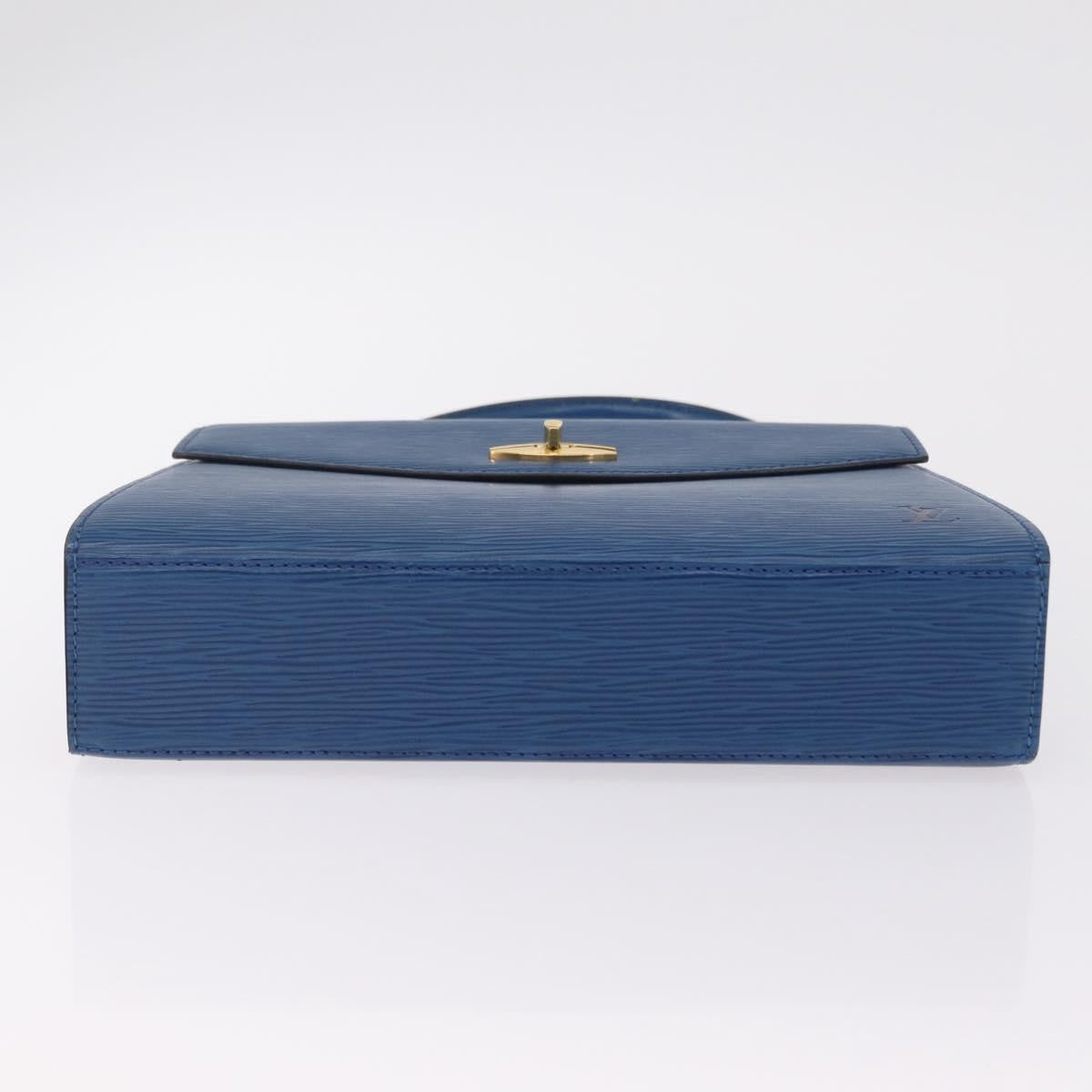 Louis Vuitton Malesherbes Epi Leather Blue Leather Handbag (Pre-Owned)