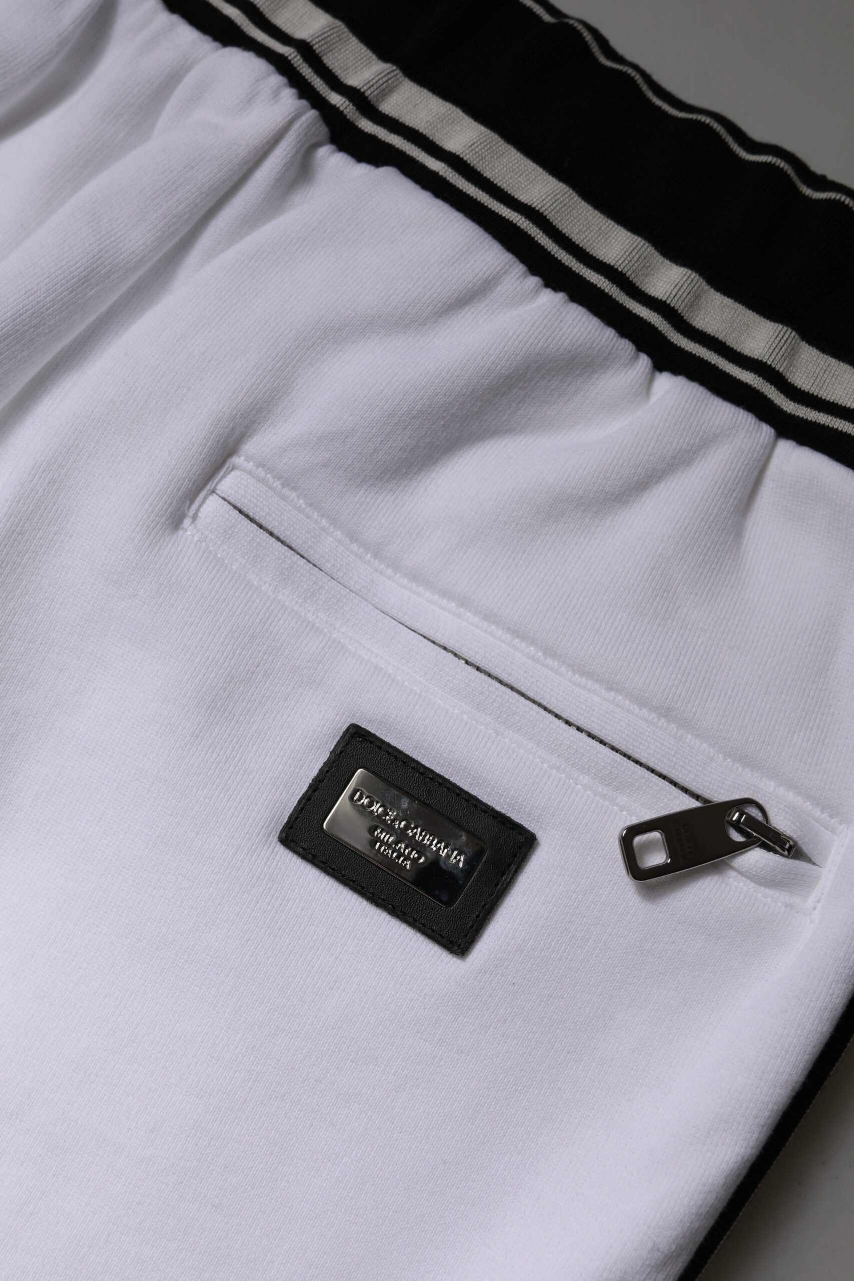Dolce & Gabbana White Cotton Stretch Jogger SweatWomen's Women's Pants (Pre-Owned)