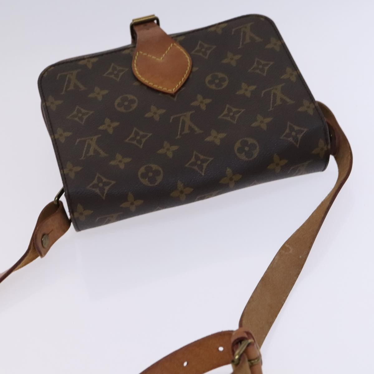 Louis Vuitton Cartouchiere Monogram Canvas Brown Canvas Shoulder Bag Bag (Pre-Owned)