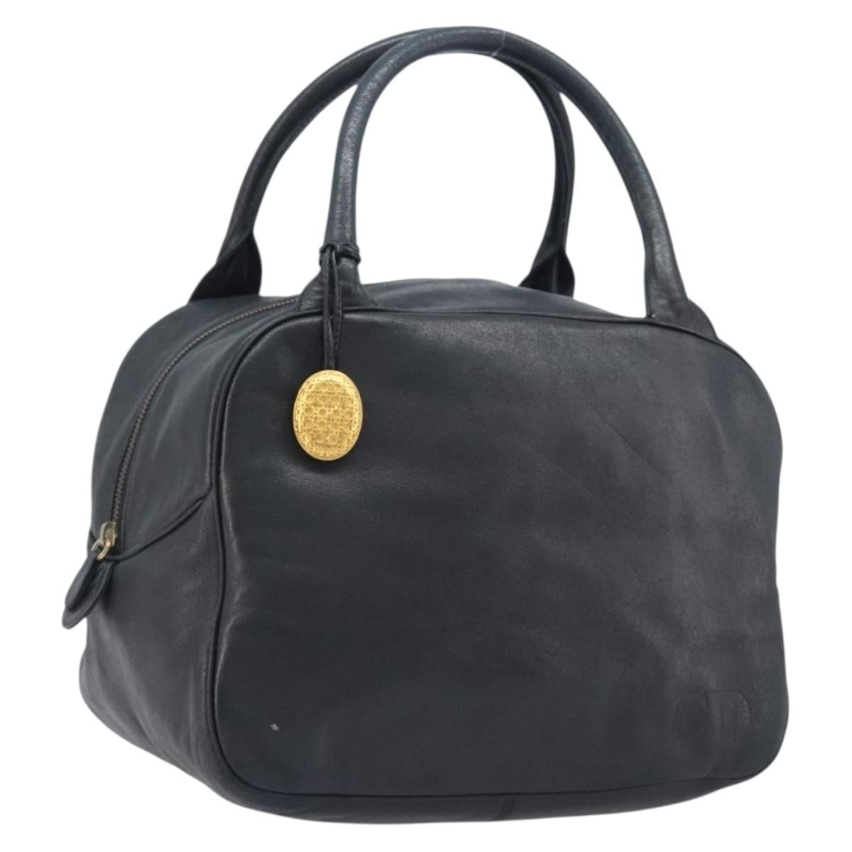 Christian Dior Handbag Leather Navy Leather Handbag (Pre-Owned)
