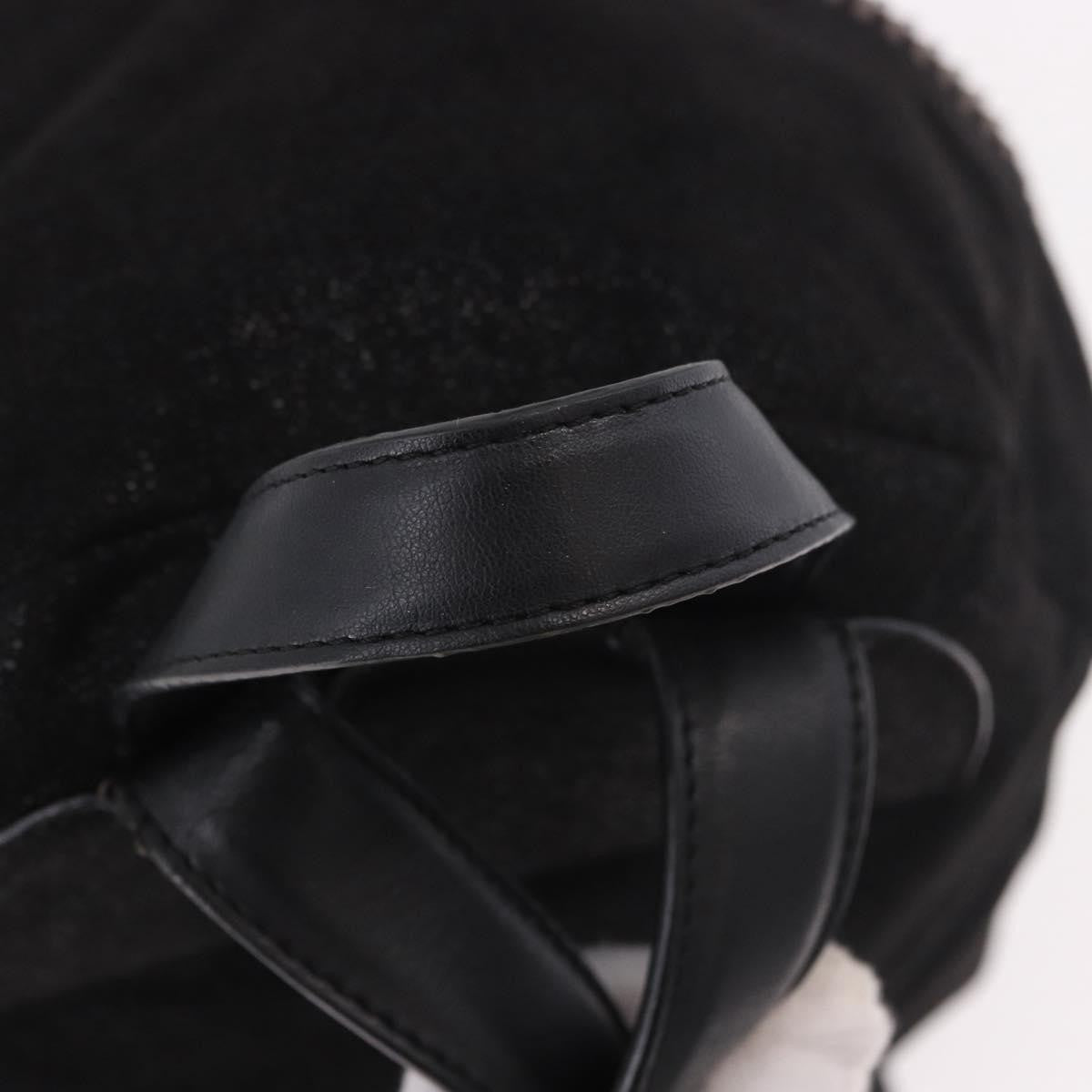Stella Mccartney Falabella Front Zip Shaggy Deer Black Polyester Backpack Bag (Pre-Owned)