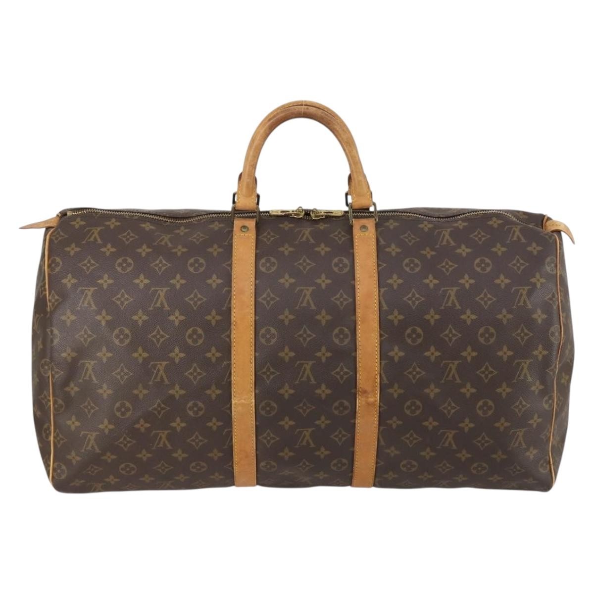 Louis Vuitton Keepall Monogram Canvas Brown Canvas Travel Bag Bag (Pre-Owned)