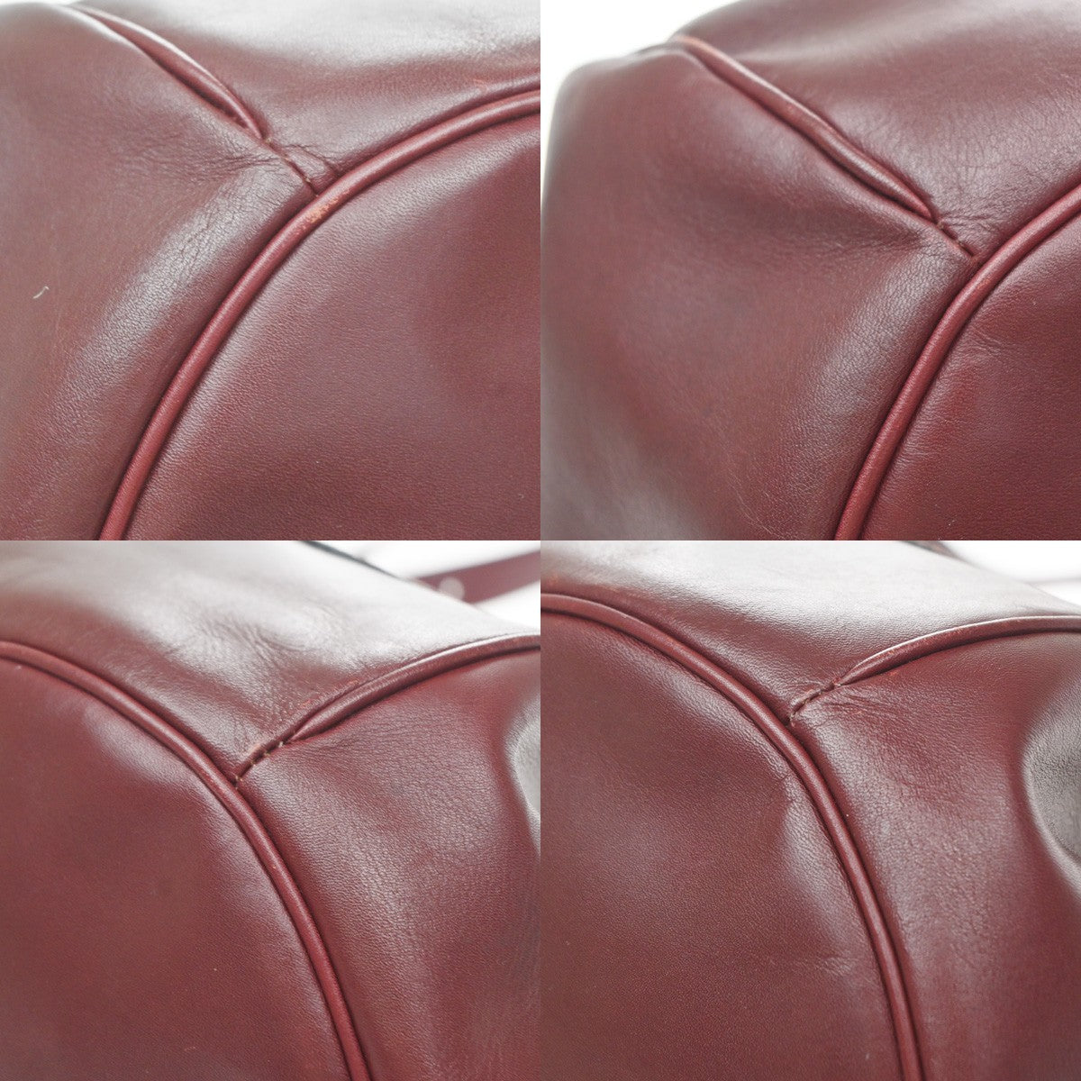 Cartier Must De Cartier Leather Burgundy Leather Shoulder Bag Bag (Pre-Owned)