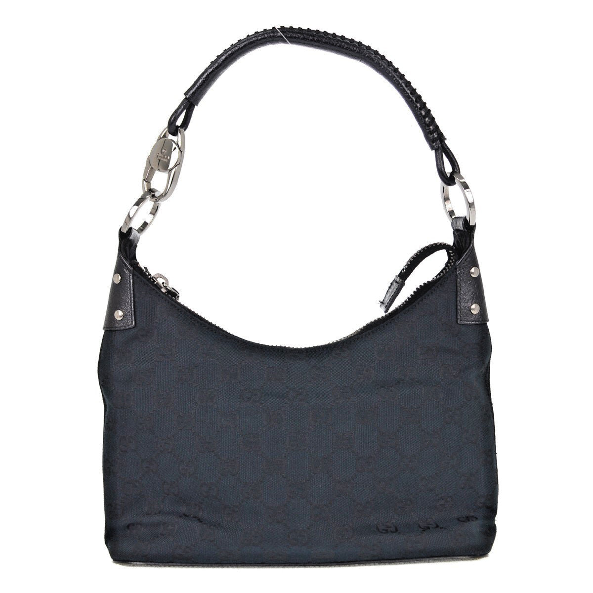Gucci Vintage Hobo Gg Canvas Black Canvas Shoulder Bag Bag (Pre-Owned)