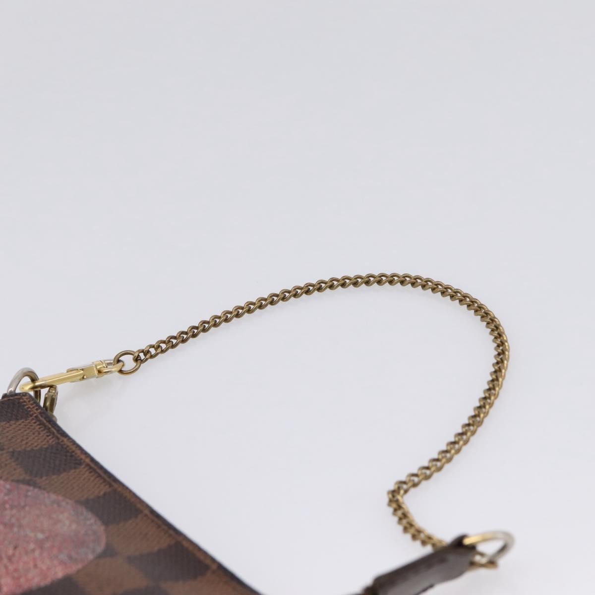 Louis Vuitton Mini Pochette Accessoires Damier Canvas Brown Canvas Clutche & Pouche Bag (Pre-Owned)