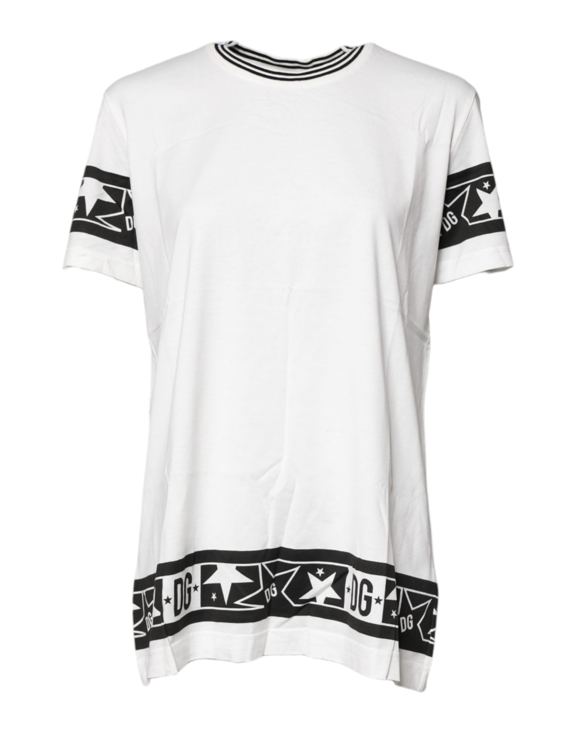 Dolce & Gabbana White #DGMillennials Cotton Crewneck Women's T-shirt