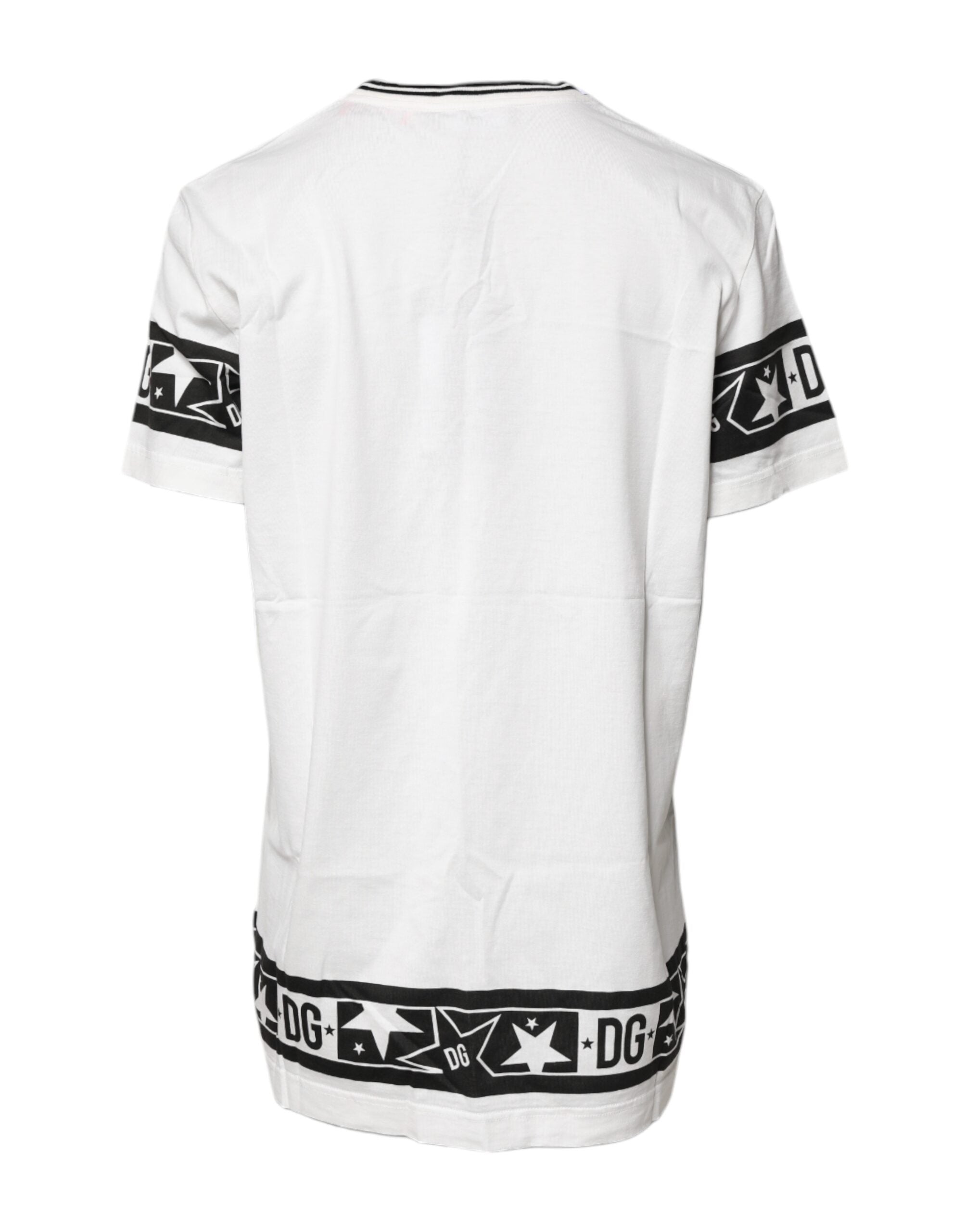 Dolce & Gabbana White #DGMillennials Cotton Crewneck Women's T-shirt