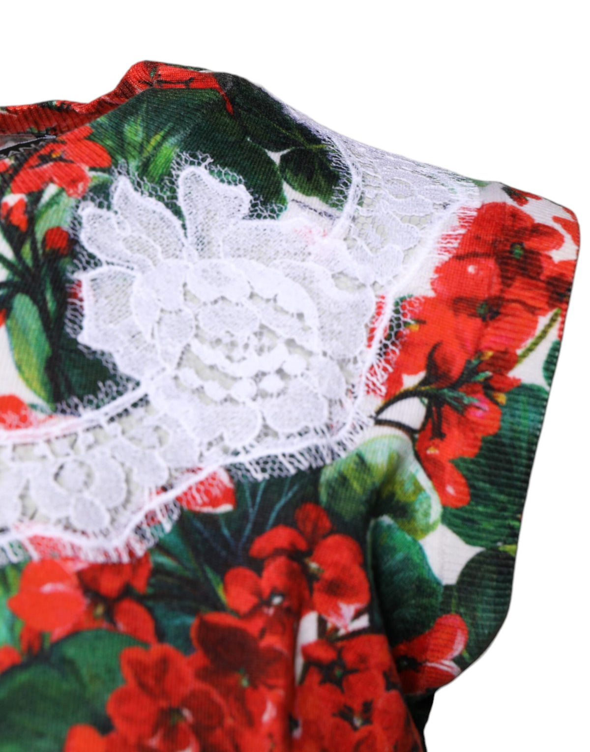 Dolce & Gabbana Multicolor Floral Lace Sleeveless Tank Women's Top