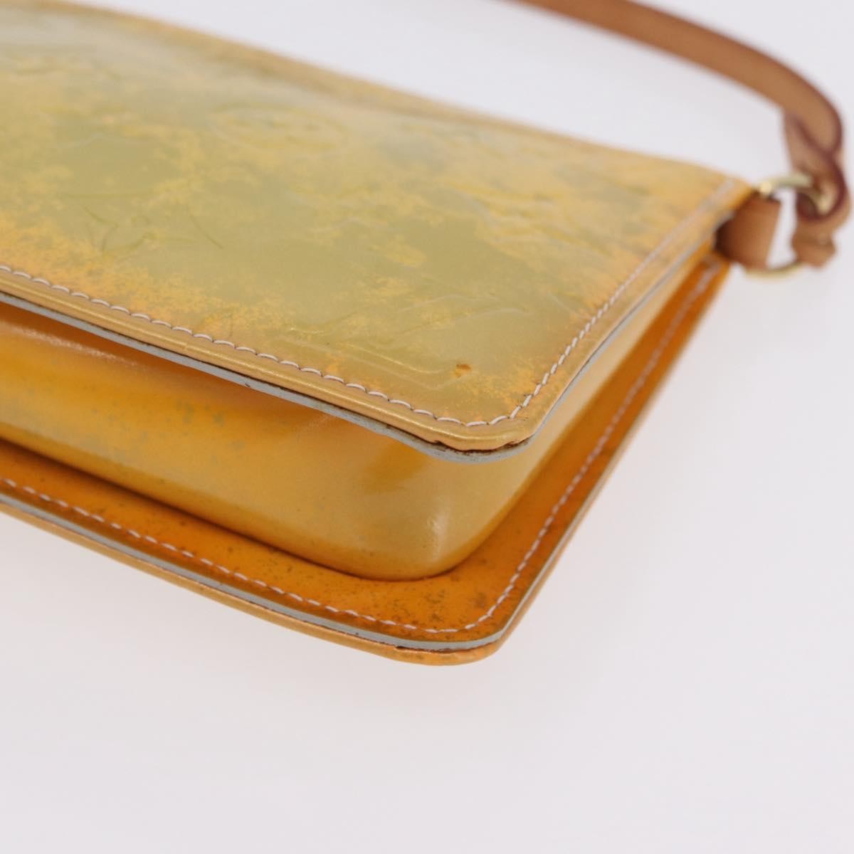 Louis Vuitton Lexington Pochette Monogram Vernis Yellow Patent_Leather Clutche & Pouche Bag (Pre-Owned)
