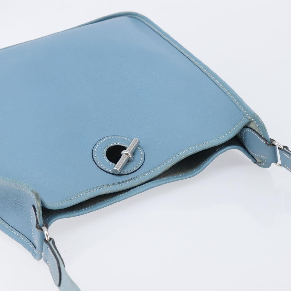 Hermes Vespa Courchevel Blue Leather Shoulder Bag Bag (Pre-Owned)